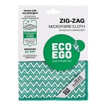 Кухонна серветка ZIG-ZAG з мікрофібри для прибирання, 35х35 см, антибактеріальна, екологічна, ТМ ECO EGO (York) 26500 фото