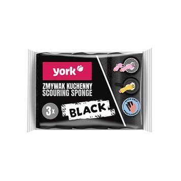 Губка для посуду профілірована BLACK 3 шт., ТМ York 031940 фото